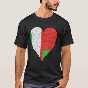 Italian Belarusian Flag Heart T-Shirt
