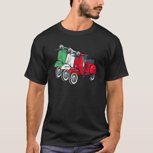 Italian Biker Bike Rider Motorcycle Love Italy Sco T-Shirt (Front)
