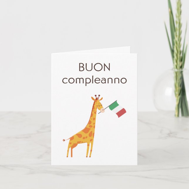 Italian Birthday Card – Buon compleanno (Front)