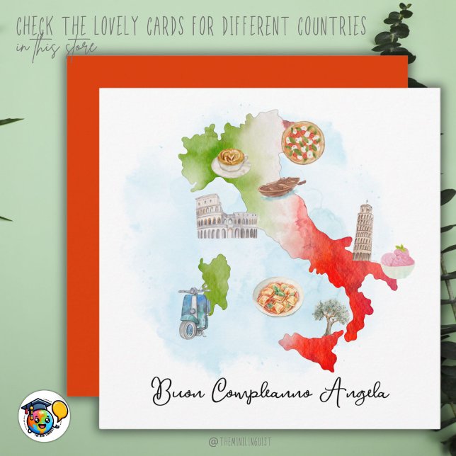 Italian Birthday Card Happy Birthday Italy wishes (Creator Uploaded)
