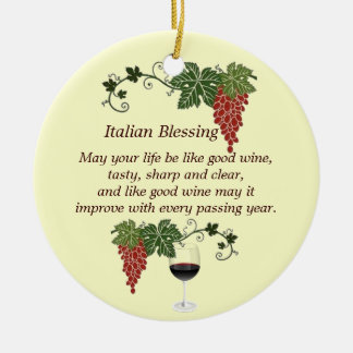 Italian Blessing Ceramic Ornament
