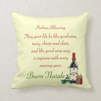 Italian Blessing Throw Pillow