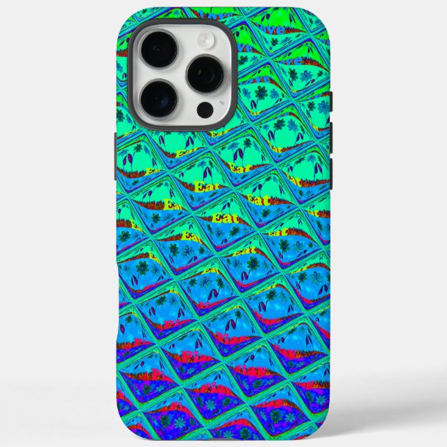 Italian Blue Mermaid Motif Art Print Case-Mate iPhone Case (Back)