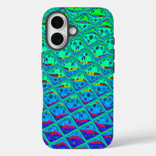 Italian Blue Mermaid Motif Art Print iPhone 16 Case