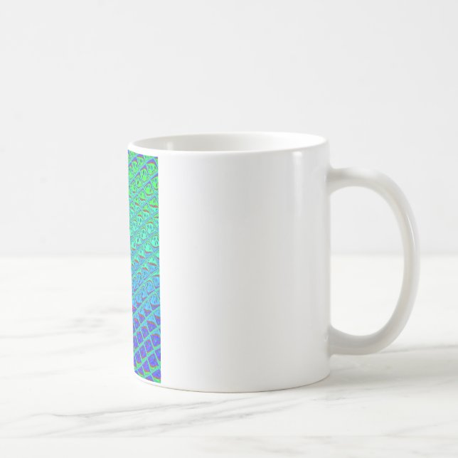 Italian Blue Mermaid Motif Art Print Coffee Mug (Right)