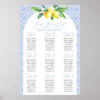 Italian Blue Positano Lemon Find Your Seat Chart