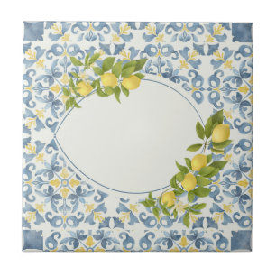Italian Blue Tile Lemon