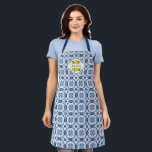 Italian Blue Tile Lemon Bridal Shower Apron<br><div class="desc">A pretty Italian tile and lemon apron. An elegant apron for bridesmaids. Designed for you by Blackberry Boulevard.</div>