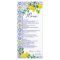 Italian blue tiles watercolor lemon wedding menu
