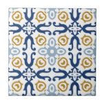 Italian Blue & Yellow Decorative Ceramic Tile<br><div class="desc">Can be fully customized to suit your needs.
© Gorjo Designs. Made for you via the Zazzle platform. 

// Need help customizing your design? Got other ideas? Feel free to contact me (Zoe) directly.</div>
