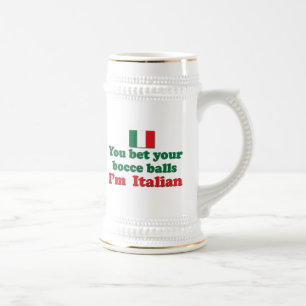 Italian Bocce Balls Beer Stein