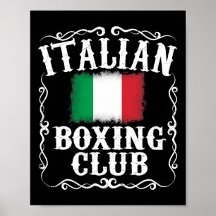 Italian Boxing Club T Shirt Vintage Boxer Italy Fl Poster