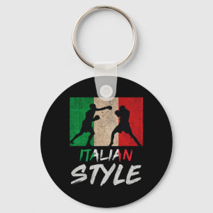 Italian Boxing Style Italy Pride Boxing Mens Boys  Keychain