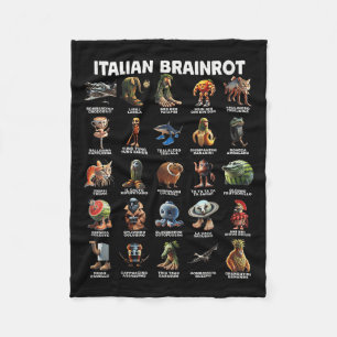 Italian Brain Rot Italian Brainrot Funny Memes _1  Fleece Blanket