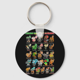 Italian Brain Rot Italian Brainrot Funny Memes Keychain