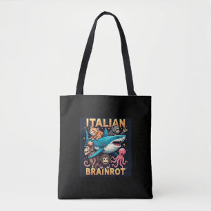 Italian Brainrot – Absurd Animal Collage Tote Bag