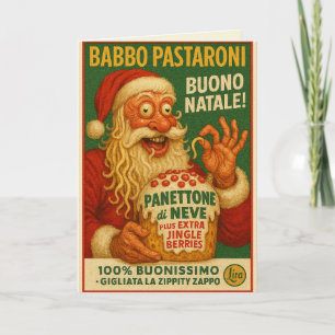 Italian Brainrot Babbo Pastaroni Christmas Card