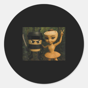 Italian Brainrot Ballerina Cappuccina Cappuccino I Classic Round Sticker