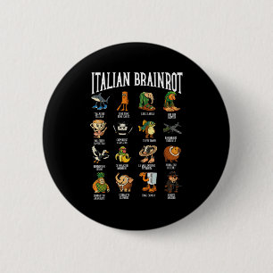 Italian Brainrot Ballerina Ino Character Meme Mix  2 Inch Round Button