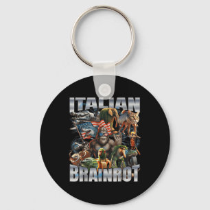 Italian Brainrot Big Meme 4th Of July Flag Foot Keychain
