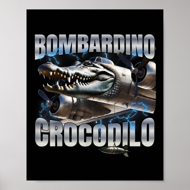 Italian Brainrot Bombardino Crocodilo  Poster (Front)