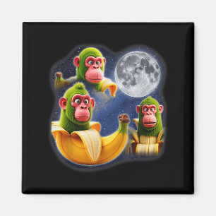 Italian Brainrot Chimpanzini Bananini 3 Moon Weird Magnet