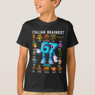 Italian Brainrot Funny 67 Meme Birthday Decoration T-Shirt