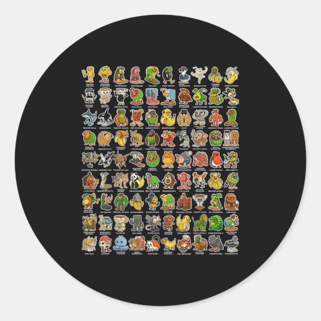 Italian-brainrot Gen Z Funny Meme 90 Brainrot Char Classic Round Sticker (Front)