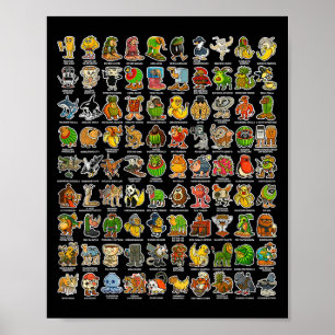 Italian-brainrot Gen Z Funny Meme 90 Brainrot Char Poster