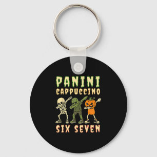 Italian Brainrot Halloween Panini Cappuccino Six S Keychain