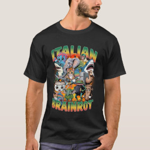 Italian Brainrot Meme Character Animals Gen Z Men T-Shirt