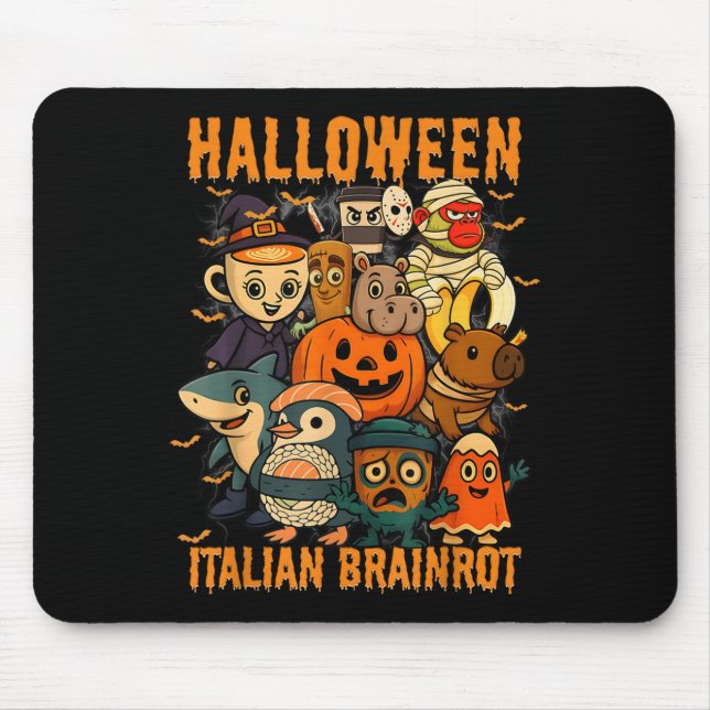 Italian Brainrot Meme Characters Halloween Costume Mouse Pad (Front)