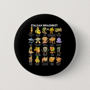 Italian Brainrot Meme For Kids Boy Men Women  2 Inch Round Button
