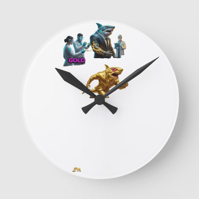 Italian Brainrot Spaghetti Glitch | Viral Round Clock (Front)