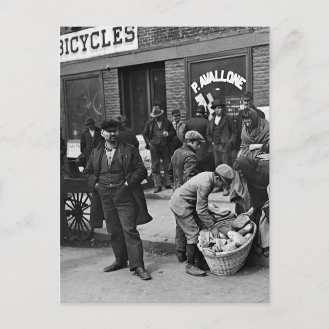 Italian Bread Peddlers: 1900 Postcard (Front)