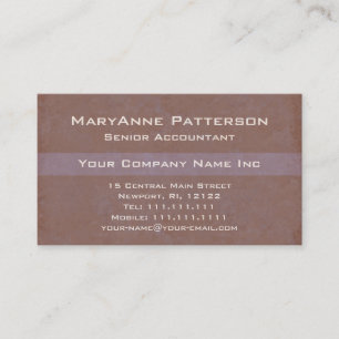 Italian Bronze Elegant Accountant's Professional Business Card