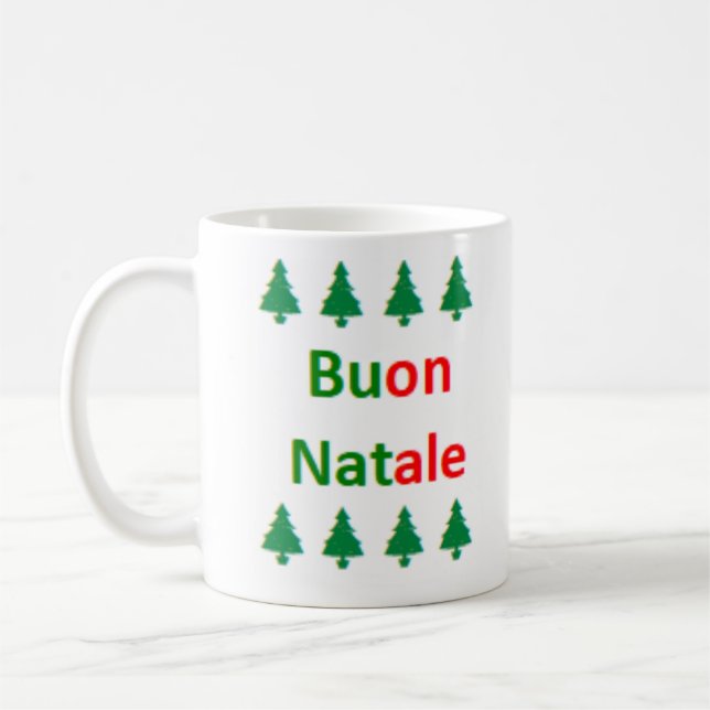 italian buon natale coffee mug (Left)