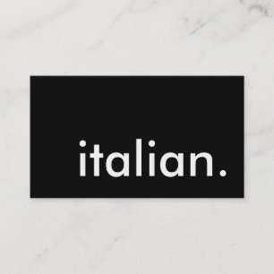 italian. business card