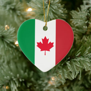 Italian-Canadian Pride Ceramic Ornament
