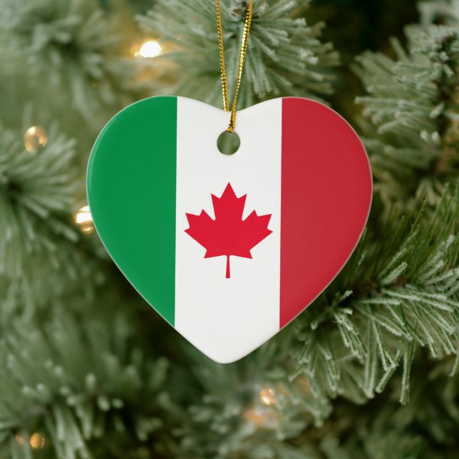 Italian-Canadian Pride Ceramic Ornament (Tree)
