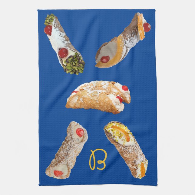 'Italian Cannoli' Kitchen Towel (Vertical)