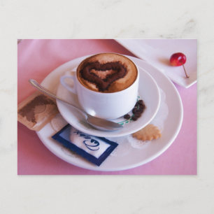 Italian Cappuccino Served With Love Postcard