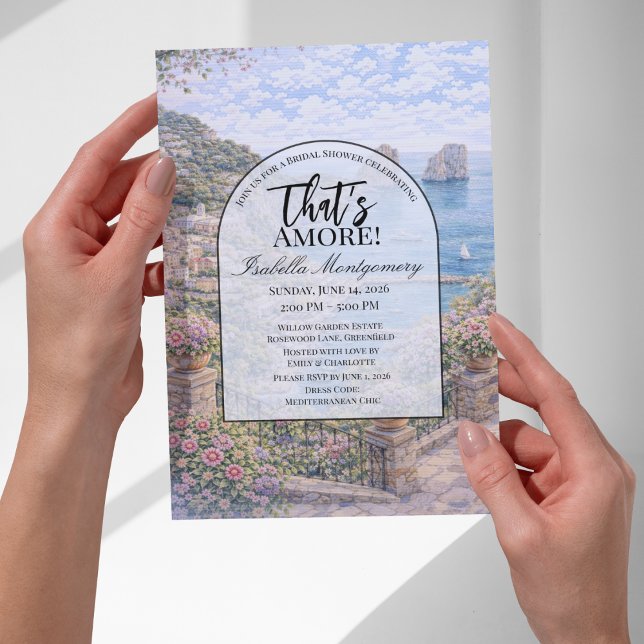 Italian Capri That’s Amore Bridal Shower Invitation (Italian Capri That’s Amore Bridal Shower Invitations
)