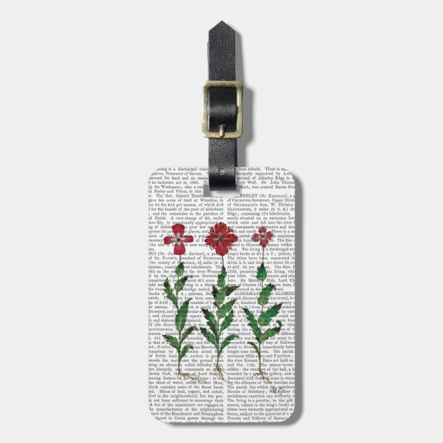 Italian Carnation 1 Luggage Tag (Front Vertical)