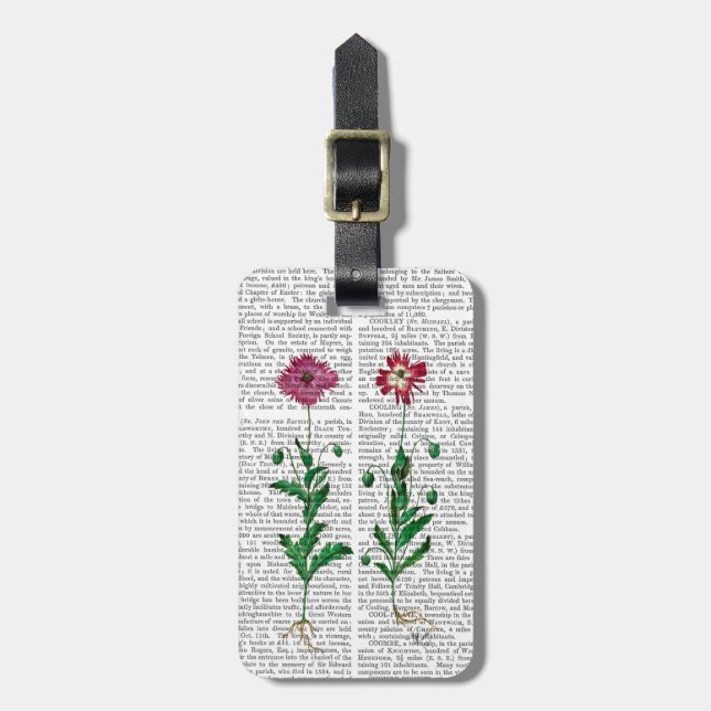 Italian Carnation 3 Luggage Tag (Front Vertical)