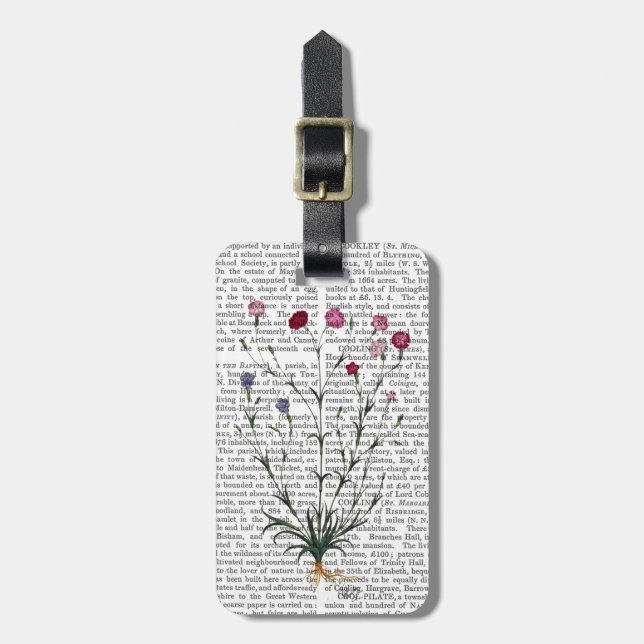 Italian Carnation 5 Luggage Tag (Front Vertical)