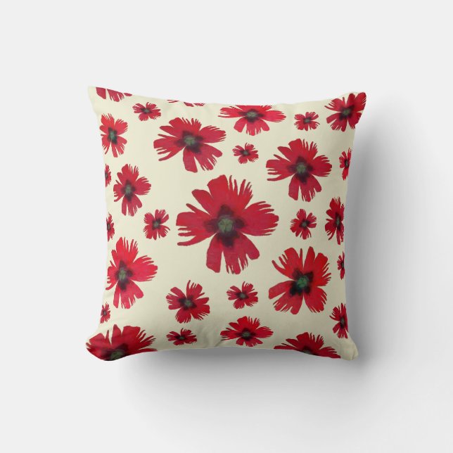Italian Carnations Throw Pillow (Front)