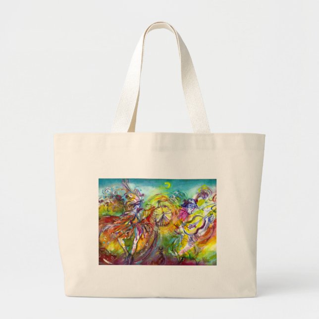 ITALIAN CARNIVAL /Dance Music,Theatre Large Tote Bag (Front)