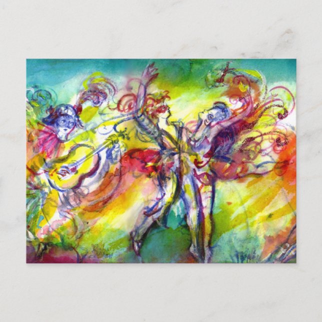 ITALIAN CARNIVAL / Dance,Music,Theatre Postcard (Front)