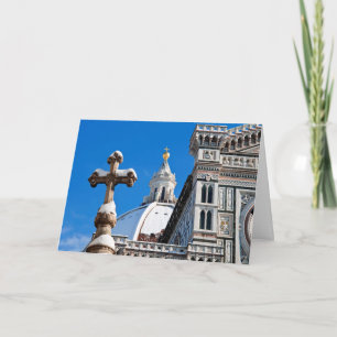 Italian Cathedral Covered in Snow Holiday Card